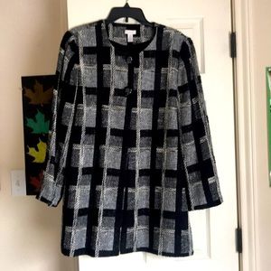 New Chico’s jacket - black/white sz L/XL